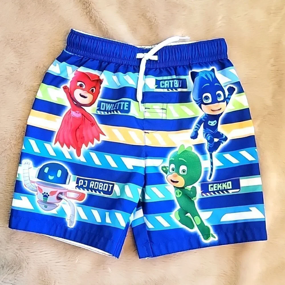 PJ MASKS SWIM TRUNKS, SIZE 2T